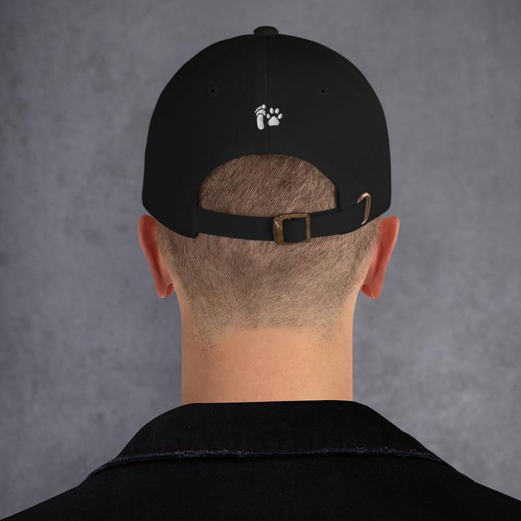 Dad hat featuring #WearYourSupport embroidery and animal paw design