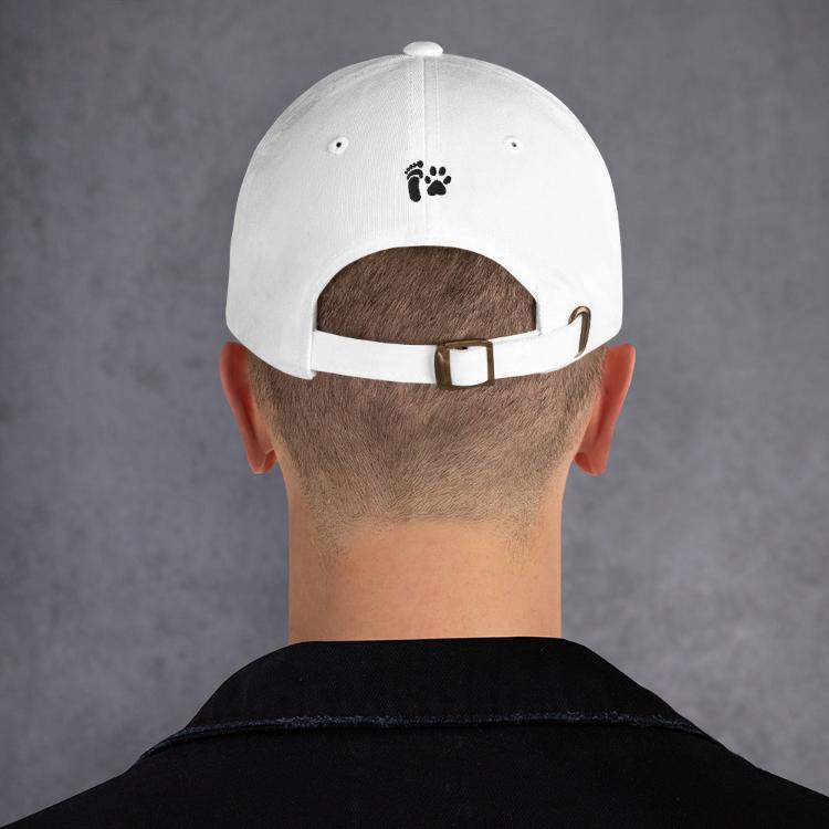 Dad hat with #WearYourSupport embroidery and unity symbol on back