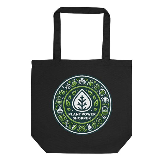 Eco Tote Bag - 30-Day Plant-Based Challenge - Plant Power Shopper - Print