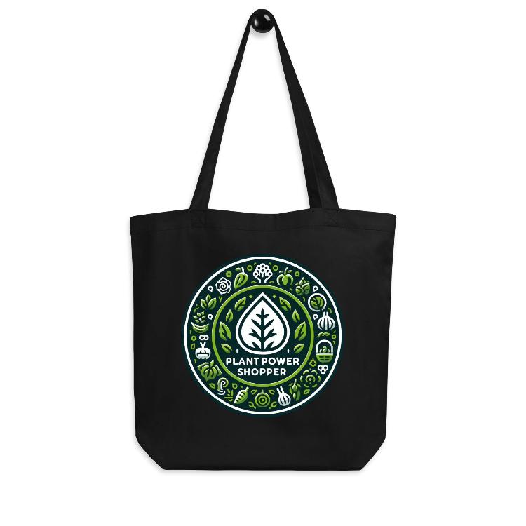 Eco Tote Bag - 30-Day Plant-Based Challenge - Plant Power Shopper - Print