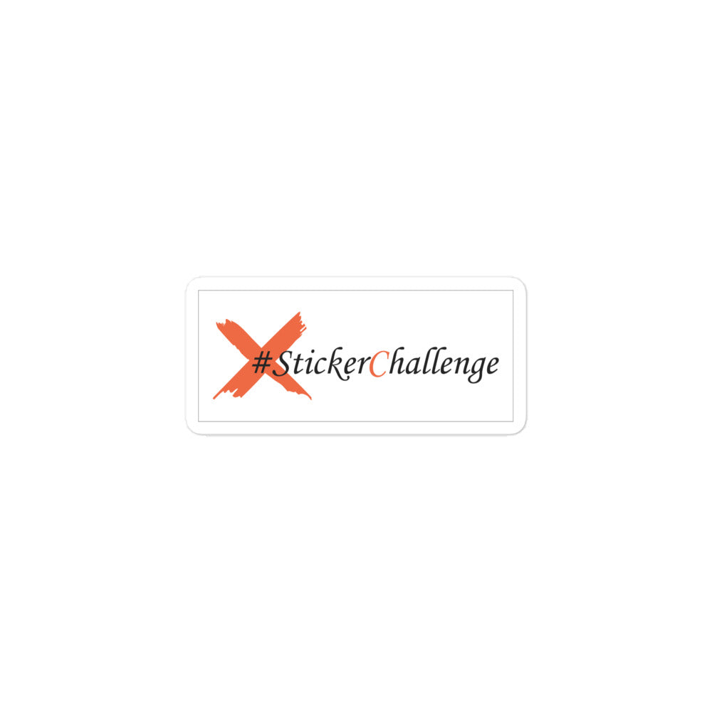 Bubble-free sticker featuring #AllSpeciesEquity and #StickerChallenge hashtags, durable high-opacity vinyl, smooth application, animal rights advocacy, eco-friendly material