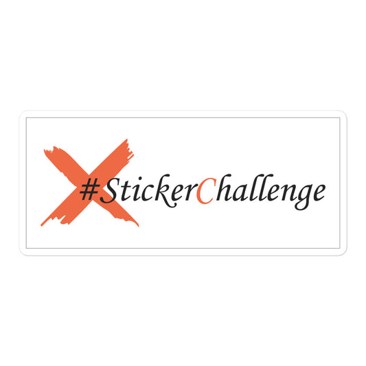 Bubble-free sticker featuring #AllSpeciesEquity and #StickerChallenge hashtags, durable high-opacity vinyl, smooth application, animal rights advocacy, eco-friendly material