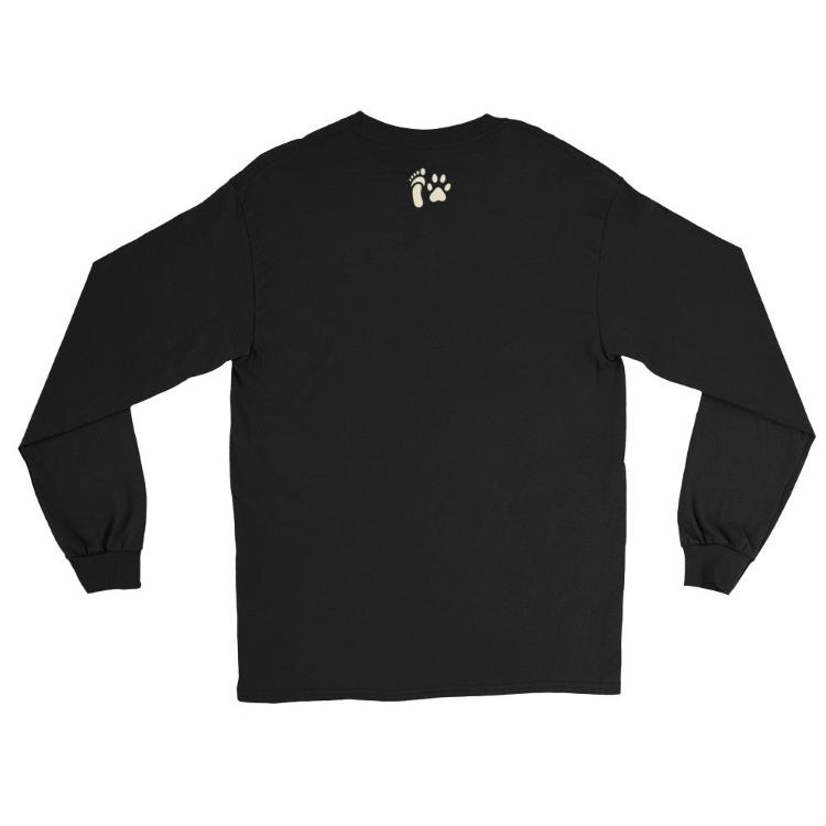 Long sleeve shirt featuring #AllSpeciesEquity print and paw symbol for unity