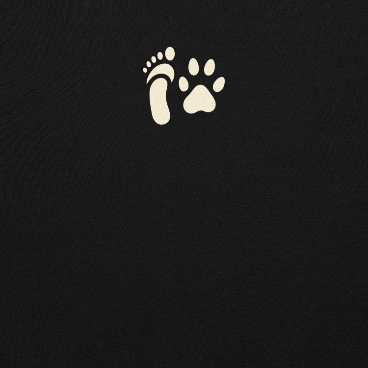 Vegetizer unisex sweatshirt featuring the #AllSpeciesEquity campaign symbol on the front, with a human foot and animal paw design on the outside label, made from 50% cotton and 50% polyester, pre-shrunk, classic fit, designed to promote animal rights and unity