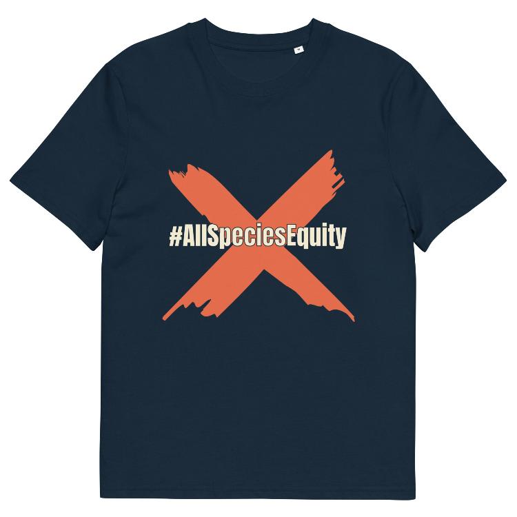 Unisex organic cotton t-shirt supporting the All Species Equity campaign